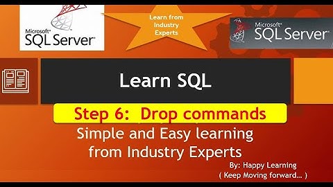 SQL DROP commands with Practical: Drop Column | Drop Table | Drop Database | Drop Index