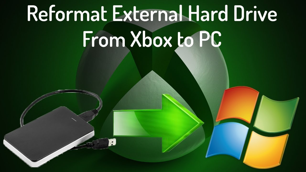 how to format an external hard drive for xbox one on pc