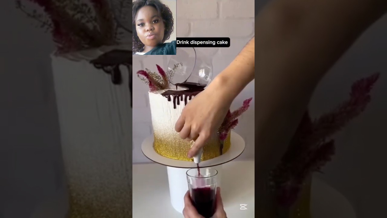 Drink from wine dispenser cake🤩
