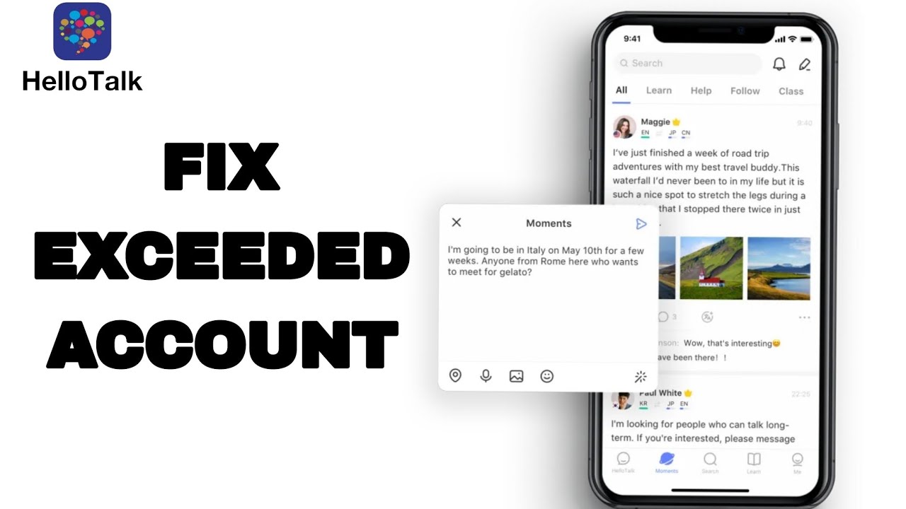 How To Fix And Solve Exceeded Account On Hello Talk App | Final Solution