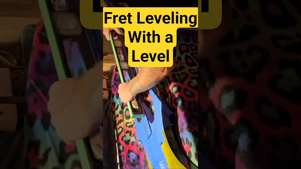 Leveling Frets with a Level | Bass Guitar Build SHORT