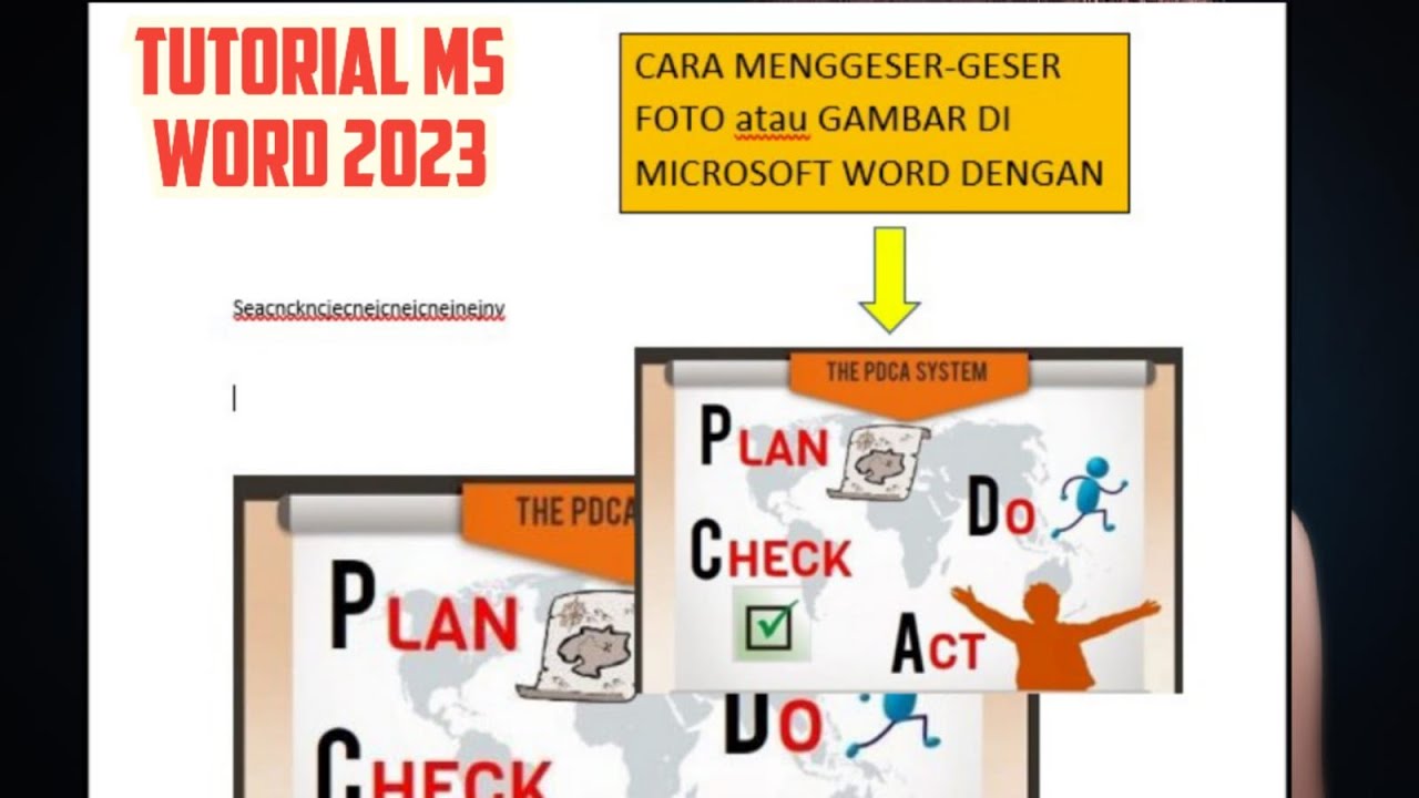 Cara Menggeser geser foto atau gambar di Microsoft Word dengan mudah