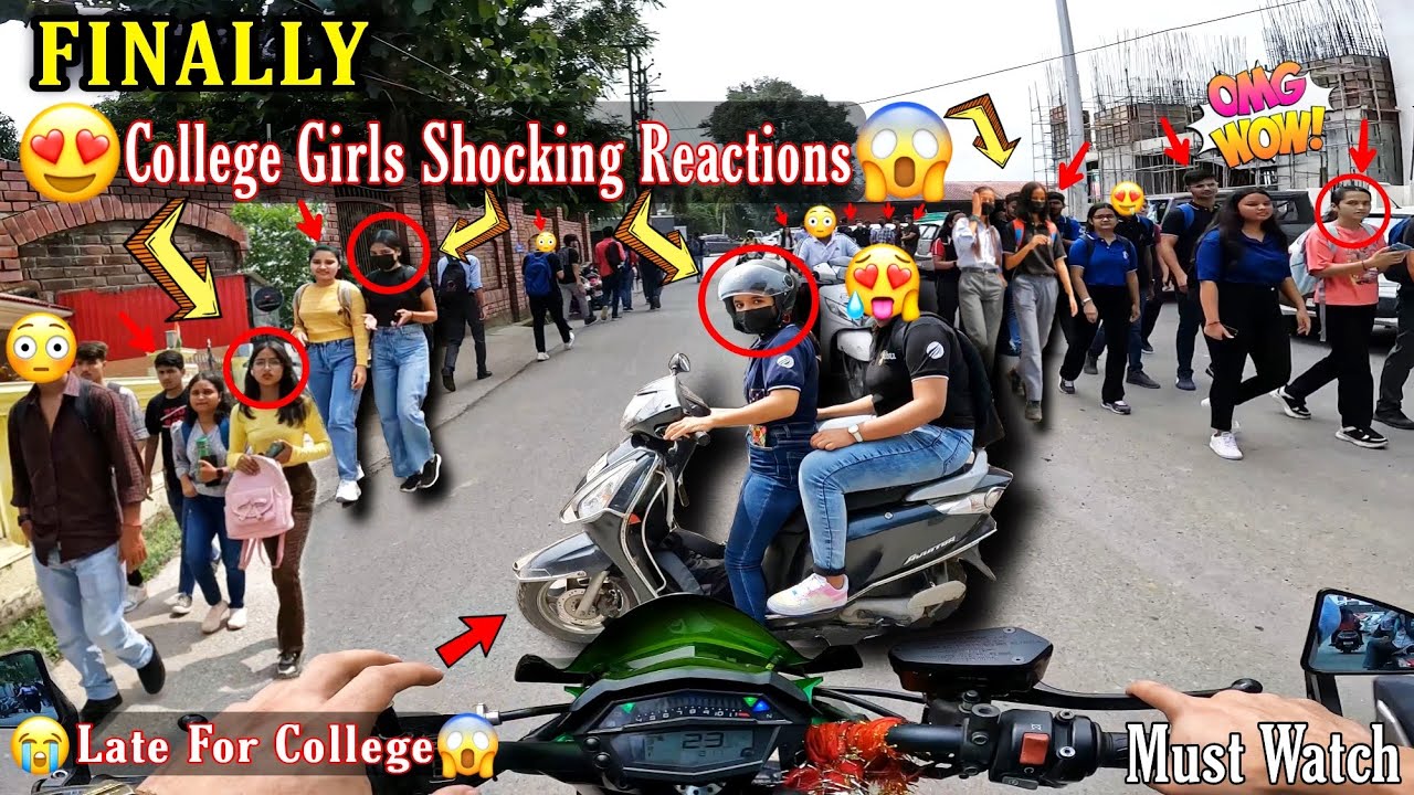 College Girls Shocking Reactions & Z1000 Loud Exhaust Reactions & College Ne Kar Diya Scam Mere Sath