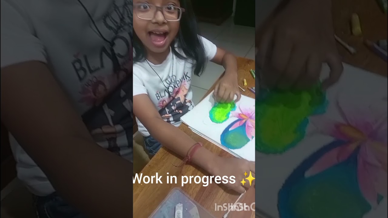 Lotus Painting 🌸 | Student Artwork | Work in Progress