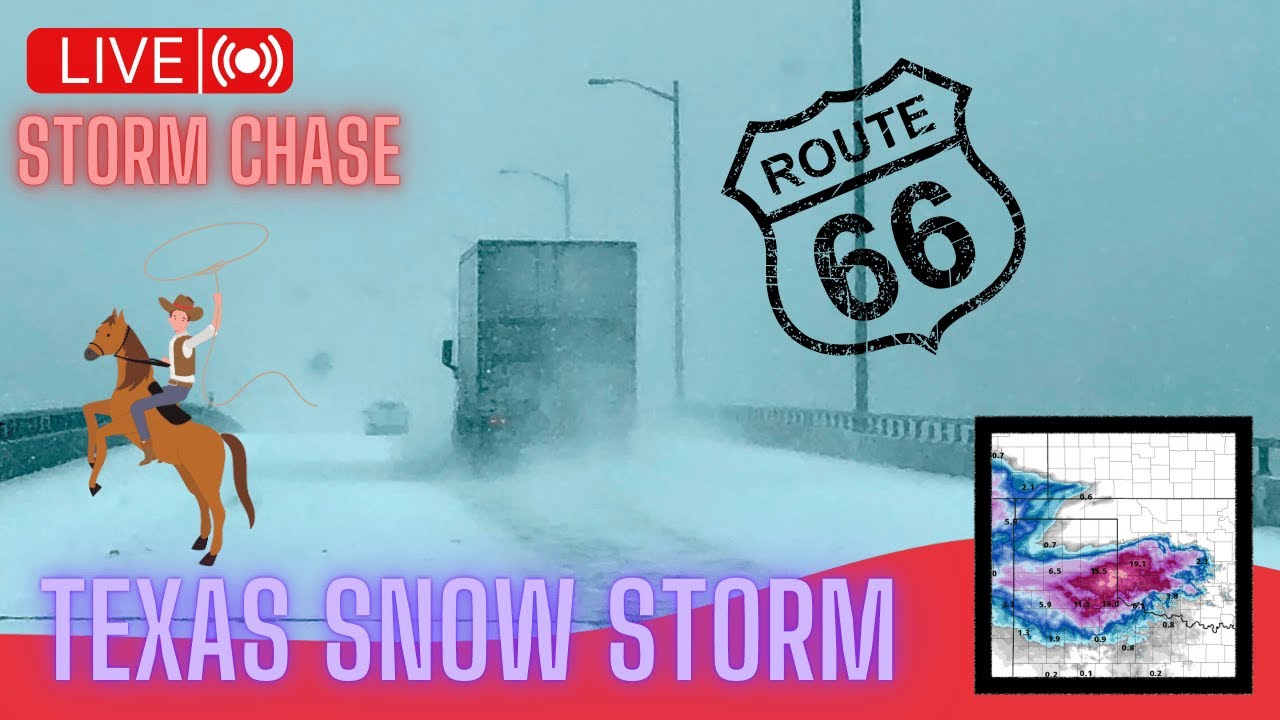 WINTER STORM WARNING - TEXAS & OKLAHOMA SNOW STORM - Live Chase Archive ...