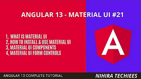 Material UI complete tutorial in Angular 13 | animations in and attractive design in angular #21