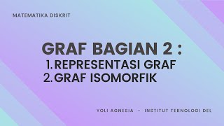 Matematika Diskrit | Graf Bagian II - 02 : Representasi Graf dan Graf Isomorfik