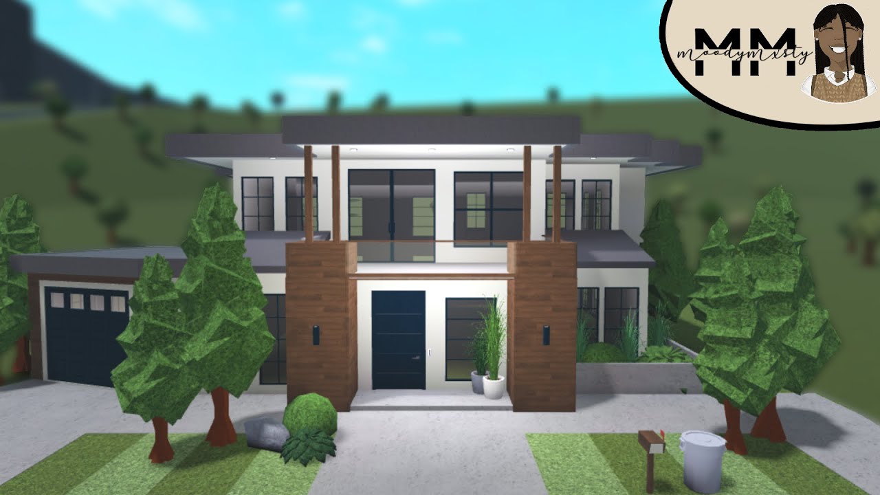 Modern 2-Story House (EXTERIOR) - 35k | Bloxburg | MM* - YouTube