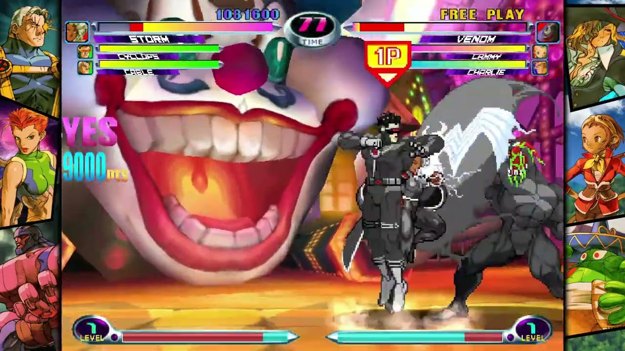 I created these custom colors for the costumes of the characters in Marvel vs. Capcom 2 using Palmod