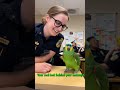 Parrot roast police officer your real age is hidden behind your makeup 😂😂😂 #parrot #police #shorts