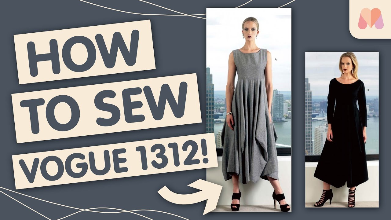 Cartamodello Vogue V1312 - Vestito Donna Con Scollo A Barchetta, Taglie 40-42-46 (B5) - Foto 3