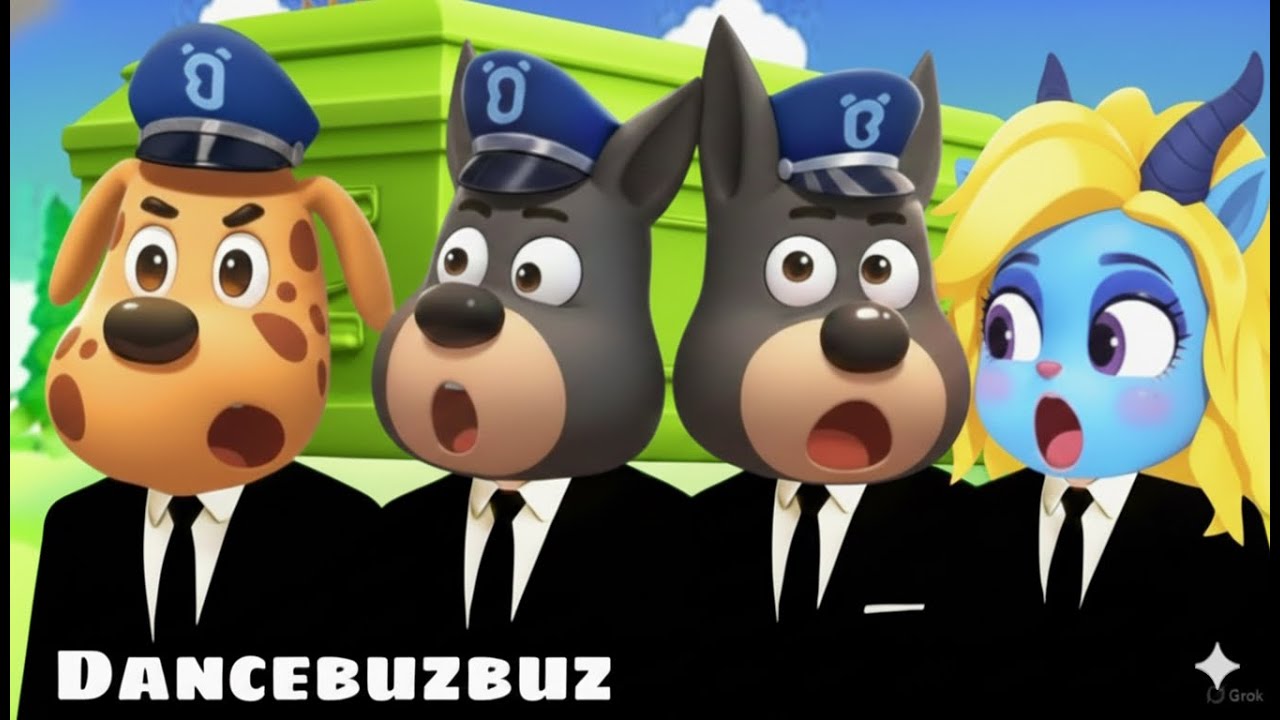 Sheriff Labrador |  Hot VS Cold Challenge | Fun Story |Coffin Dance Song | Dancebuzbuz
