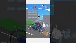 A man was saved from a break-fail bicycle#shorts #puzzle #viral