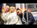 Sleeping on strangers in the subway