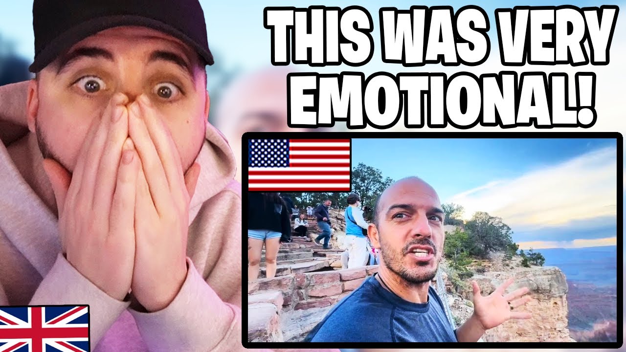 Реакция британца на первое посещение Гранд-Каньона в Америке! (Довело нас до слёз)