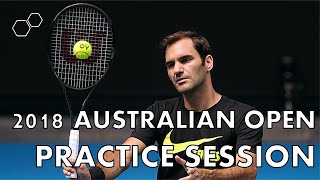 ROGER FEDERER | Training Session | Australian Open 2018