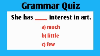 English Quantifiers Quiz: much, many, little, few, some| Grammar Test | Learn English