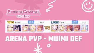 Princess Connect Arena Pvp Turbo Muimi Def - Miyako Nozomi Muimi Yukari Yuki