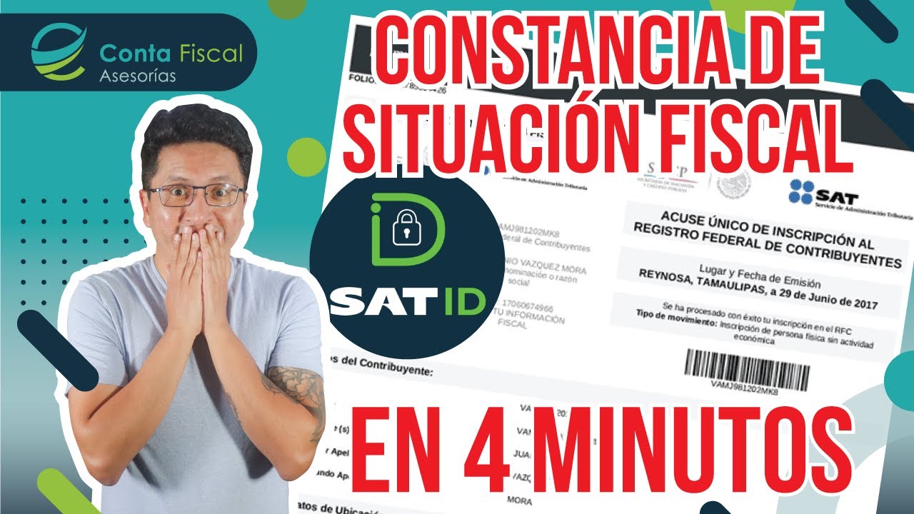 SAT ID: Descargar mi CONSTANCIA de SITUACION FISCAL  en 4 MINUTOS🔥