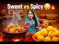 👉 Miniature Fish Curry &amp; Laddu Cooking 🍛🍬 | Sweet vs Spicy Village ASMR