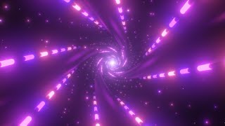 Abstract Ultraviolet Neon Endless Twist Tunnel Glows in Outer Space 4K Video Effects HD Background