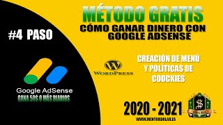 Cómo crear el menú y POLÍTICAS de COOCKIES para tu sitio web en WORPRESS 2020 | Google AdSense 2020