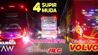 4 SUPIR BUS MUDA ACEH 🔥Jalan Berubah Jadi Arena Balapan BUS (3 SCANIA 1 VOLVO)
