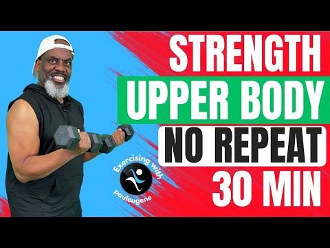 30-Minute No Repeat Upper Body Dumbbell Workout | Strength Training at Home