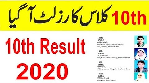 Result 2020|10th Class Results|10th Class Result Punjab Board|Matric Result 2020|Speciall Exams|News
