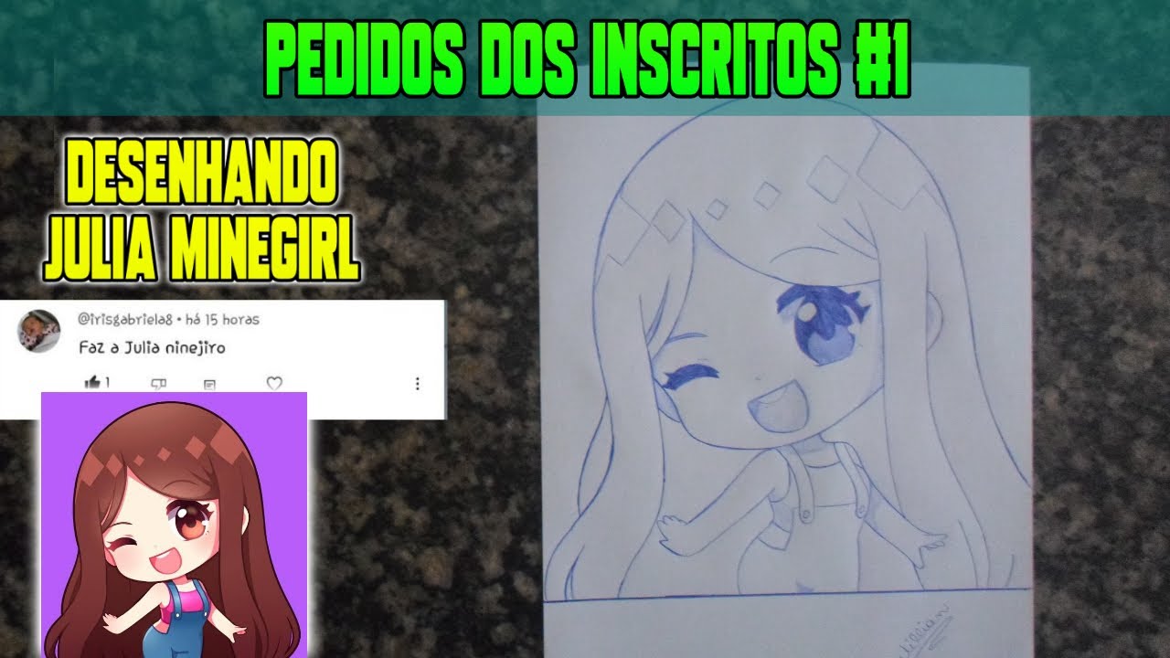 DESENHANDO JULIA MINEGIRL, VITÓRIA MINEBLOX E PAPILE (Paint Tool SAI) 