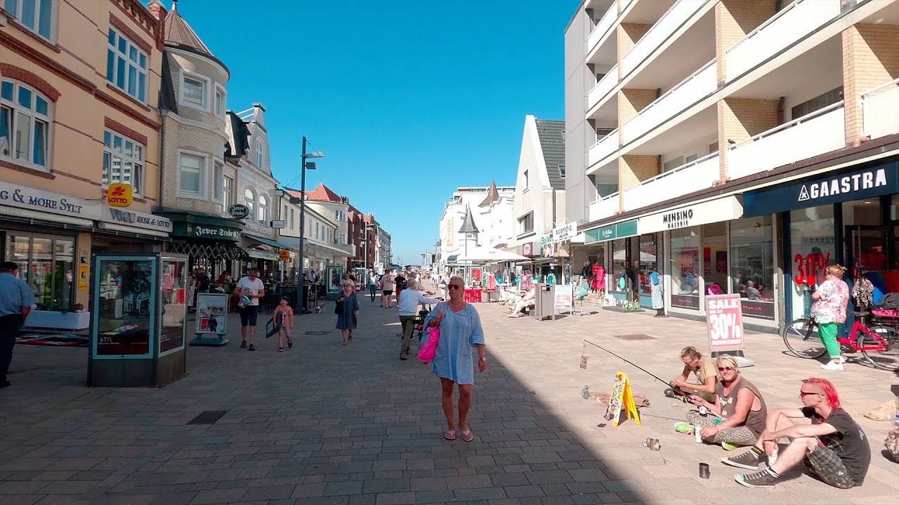 Sylt - Friedrichstraße in Westerland erleben (August 2024) 🇩🇪 4K walk Deutschland