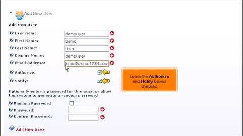 4) How to add and delete a new DotNetNuke user