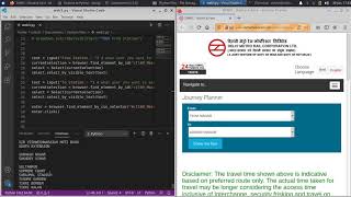 Python Web Scraping - Finding Routes and Fares for Metro stations. screenshot 2