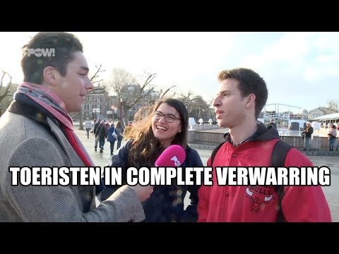 Letters I amsterdam weg - toeristen in complete verwarring