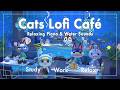 【あつ森BGM】Cats Lofi Café #9 Aquarium｜癒やしの水族館カフェ｜ピアノと水の音｜作業・勉強・リラックス【3時間】