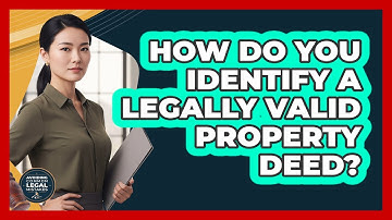 How Do You Identify A Legally Valid Property Deed? - Avoiding Common Legal Mistakes