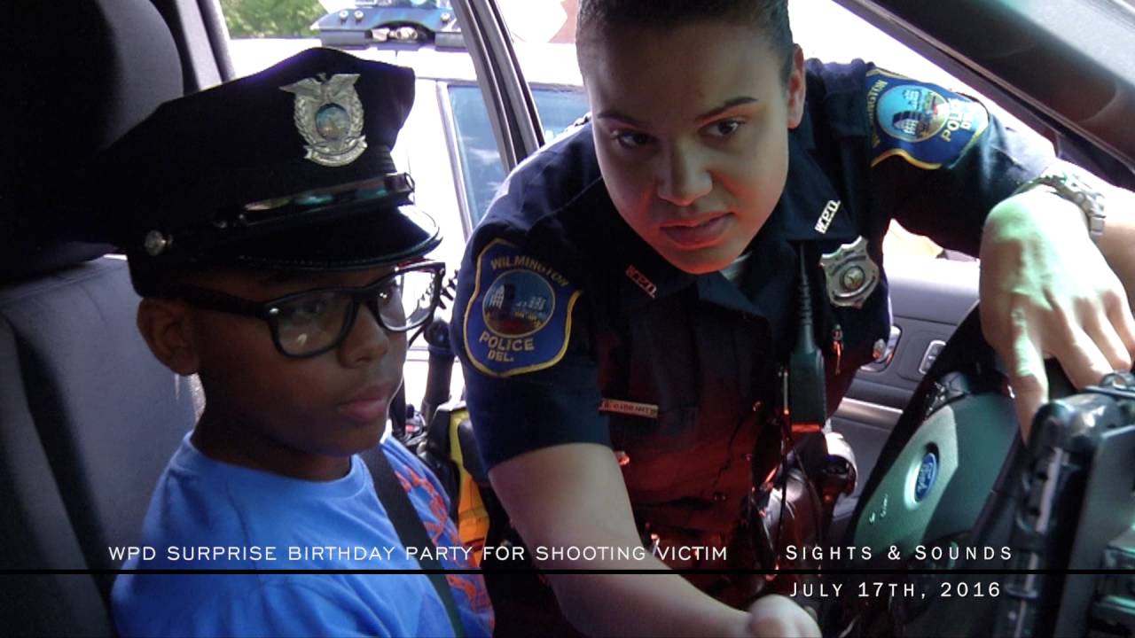 Wilmington Police Surprise Birthday Party for Young Shooting Victim - Sights & Sounds