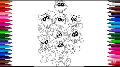 Poppy Playtime Chapter 3 New Coloring Pages / How to Color All Smiling Critters / NCS Music