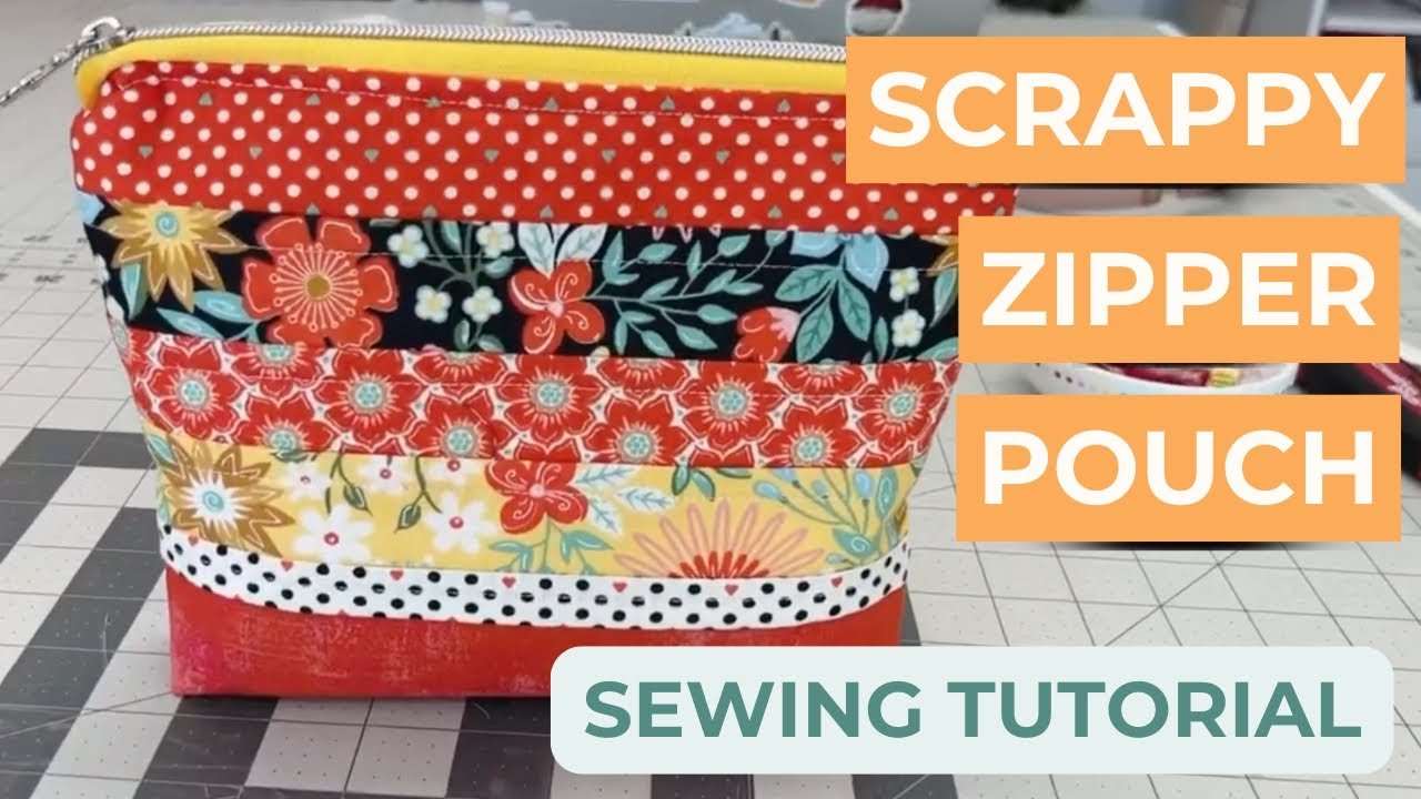 How to make a scrappy zipper pouch! YouTube