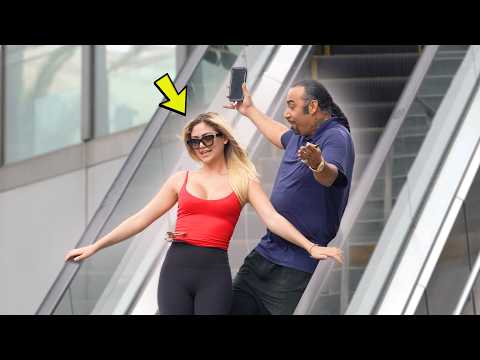 Invading People's Space On The Escalator 6