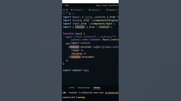 how to use context API in React App #reactjs #javascript #shorts