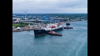 T S Kennedy departs for Texas 4K drone footage