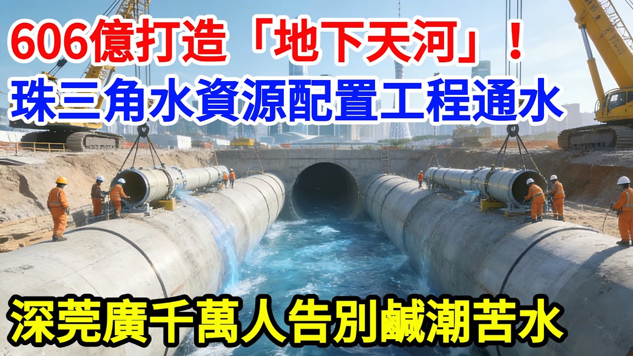 606億打造「地下天河」！珠三角水資源配置工程即將全面通水，深莞廣千萬人告別鹹潮苦水 