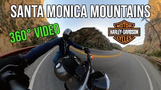360 Santa Monica Mountains on a Harley - MOVE THE CAMERA YOURSELF Virtual Reality in 4K Pt1