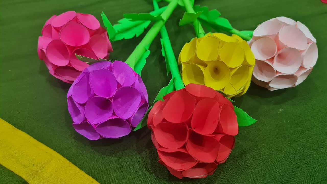 How To Colour Paper Flowers
