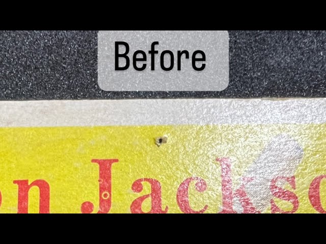 ヴィンテージ　ホールスタンド　剥離 Vintage Card Restoration: Dealing with pinholes on vintage sports