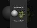 Sculpting Hulk Head From Sphere In Zbrush