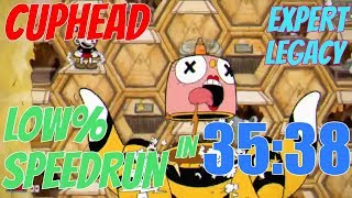[Former World Record] Low% Speedrun - 35:38 - Legacy, Expert, Solo - Cuphead