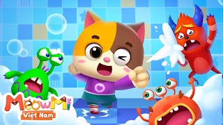 Lời yêu thương của vi khuẩn | Giữ vệ sinh sạch sẽ | Nhạc thiếu nhi | MeowMi Gia đình những chú mèo