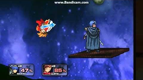 SSF2 Mod: Marth (in English voice) vs Lloyd (in Roy